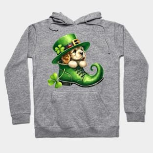 Cocker Spaniel Dog Shoes For Patricks Day Hoodie